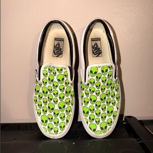 Vans Green Alien Slip-On Sneakers